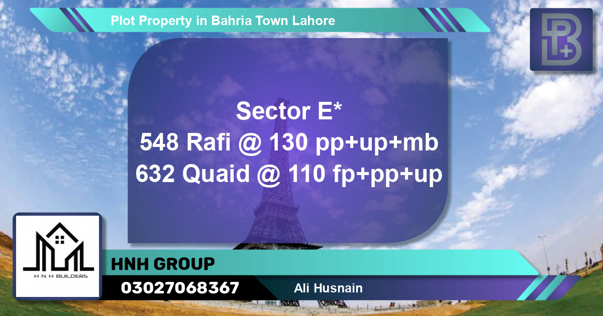 Residential Plot for Sale in Bahria Town, Lahore - (BP-64103)