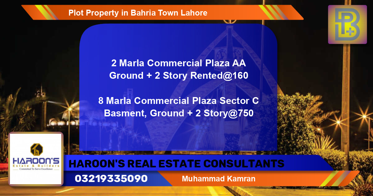 Commercial Plot for Sale in Bahria Town, Lahore - (BP-64108)