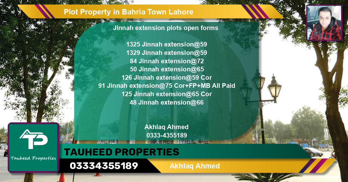 Residential Plot for Sale in Bahria Town, Lahore - (BP-64122)