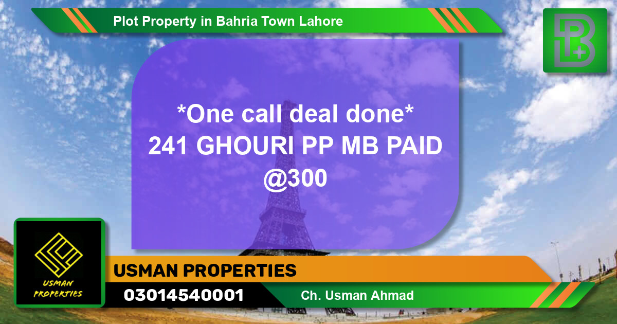 Residential Plot for Sale in Bahria Town, Lahore - (BP-64148)