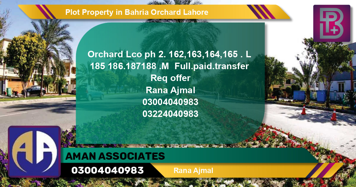 Residential Plot for Sale in Bahria Orchard, Lahore - (BP-64173)