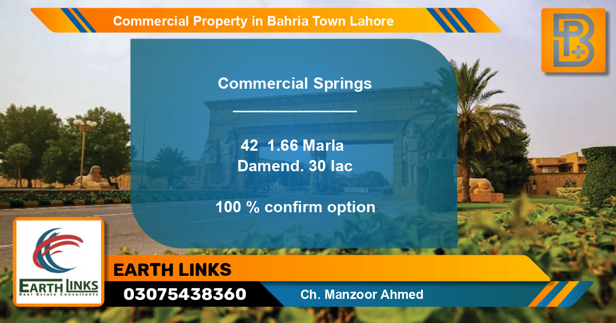 Commercial Property for Sale in Bahria Town, Lahore - (BP-64185)