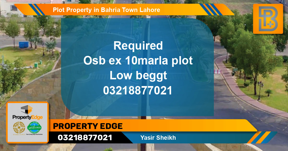 Residential Plot for Sale in Bahria Town, Lahore - (BP-64189)