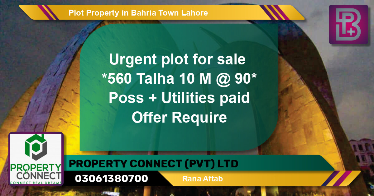 Residential Plot for Sale in Bahria Town, Lahore - (BP-64194)