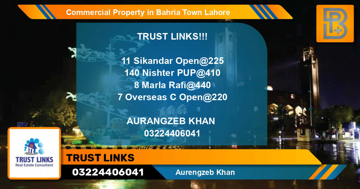 Commercial Property for Sale in Bahria Town, Lahore - (BP-64202)