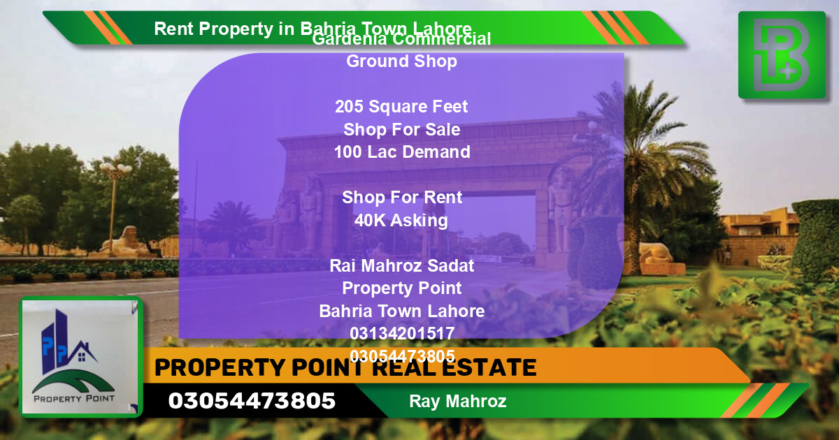Residential Property for Rent in Bahria Town, Lahore - (BP-64225)