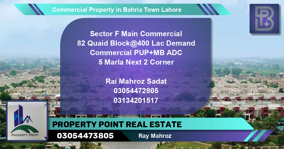 Commercial Property for Sale in Bahria Town, Lahore - (BP-64236)