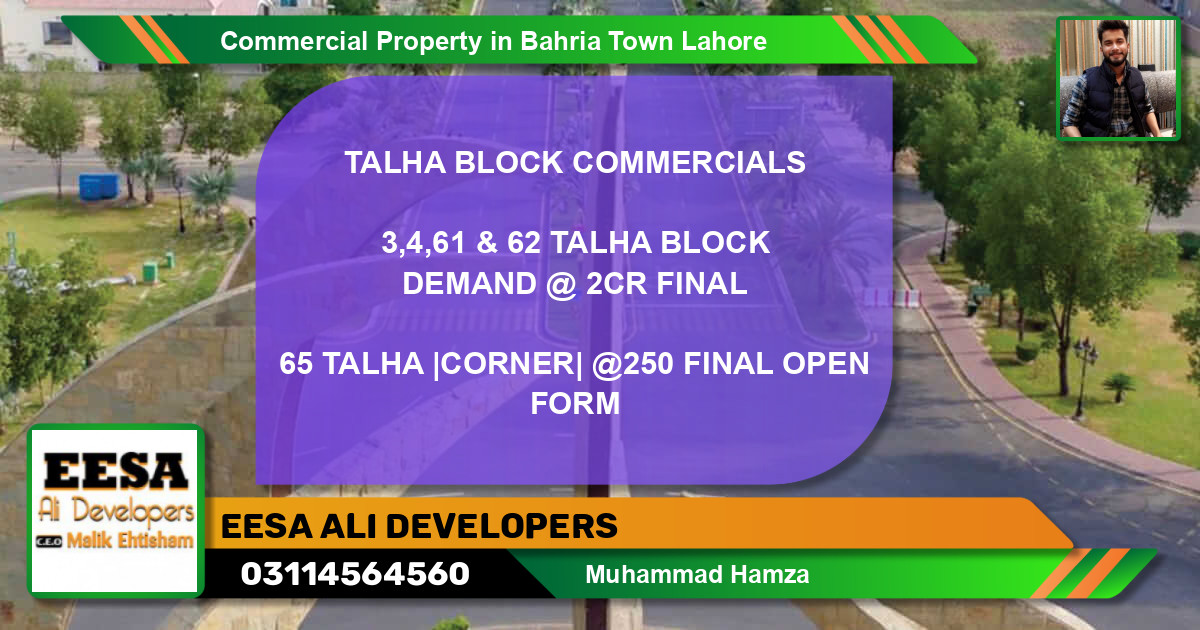 Commercial Property for Sale in Bahria Town, Lahore - (BP-64241)