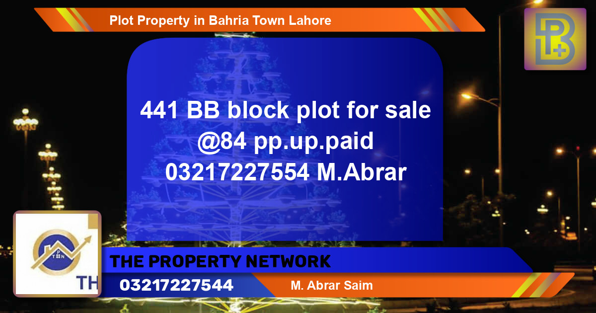 Residential Plot for Sale in Bahria Town, Lahore - (BP-64249)
