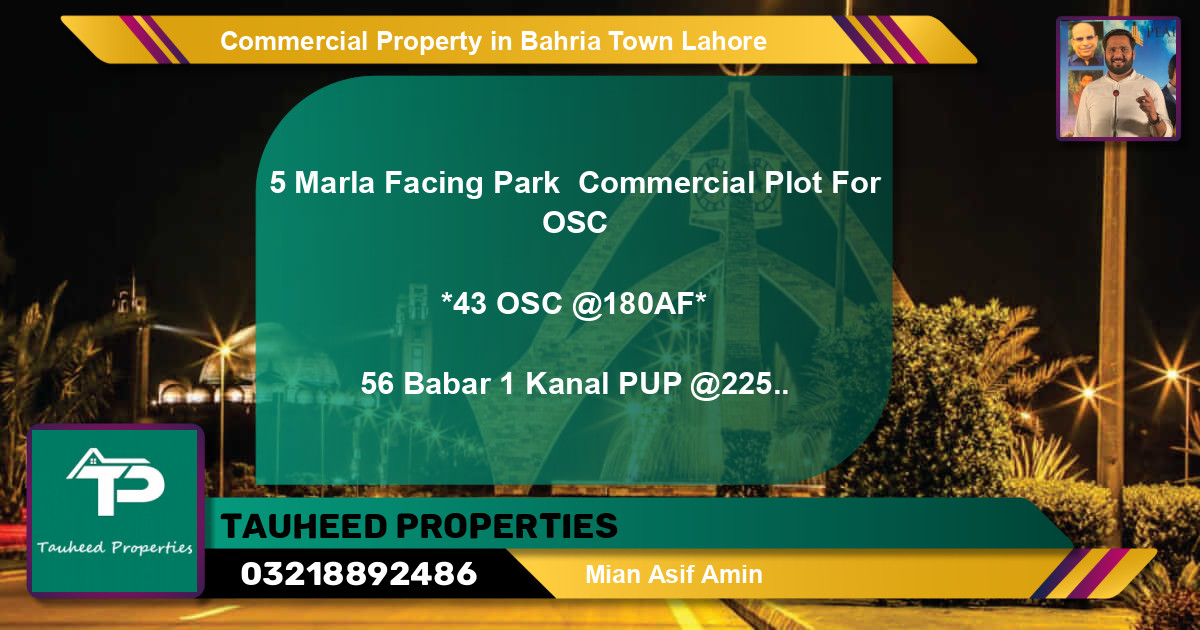 Commercial Property for Sale in Bahria Town, Lahore - (BP-64257)