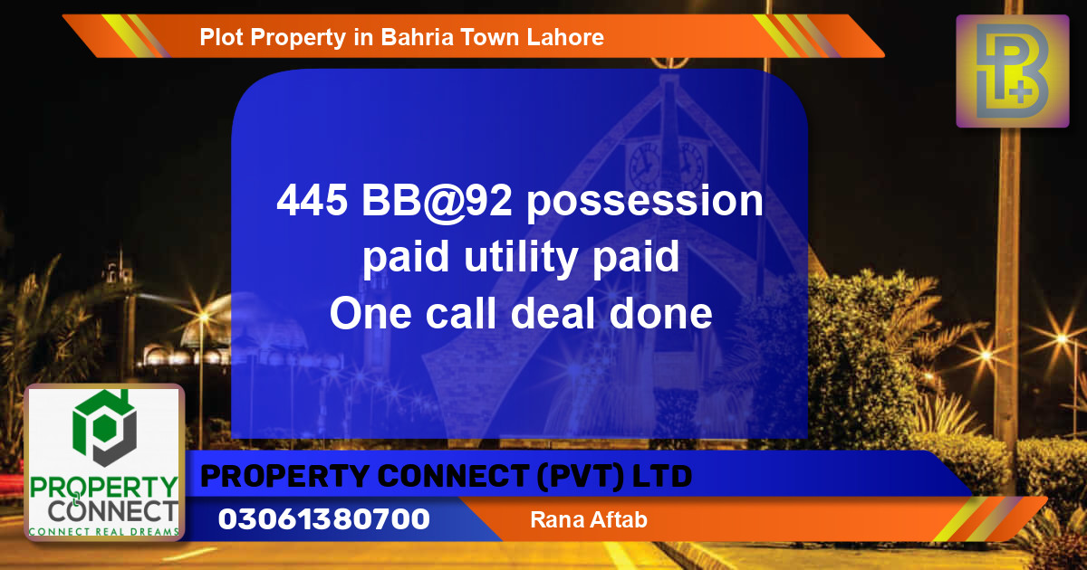 Residential Plot for Sale in Bahria Town, Lahore - (BP-64268)