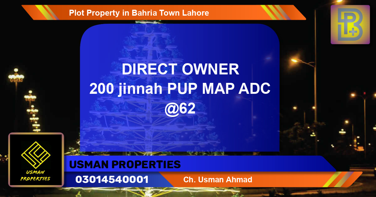 Residential Plot for Sale in Bahria Town, Lahore - (BP-64269)