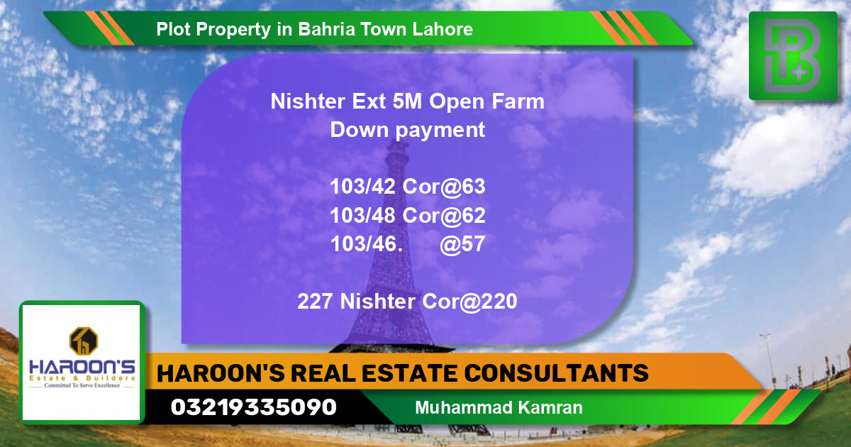 Residential Plot for Sale in Bahria Town, Lahore - (BP-64273)