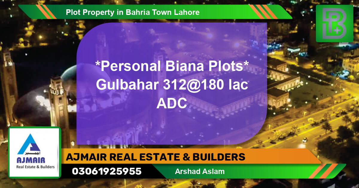 Residential Plot for Sale in Bahria Town, Lahore - (BP-64281)