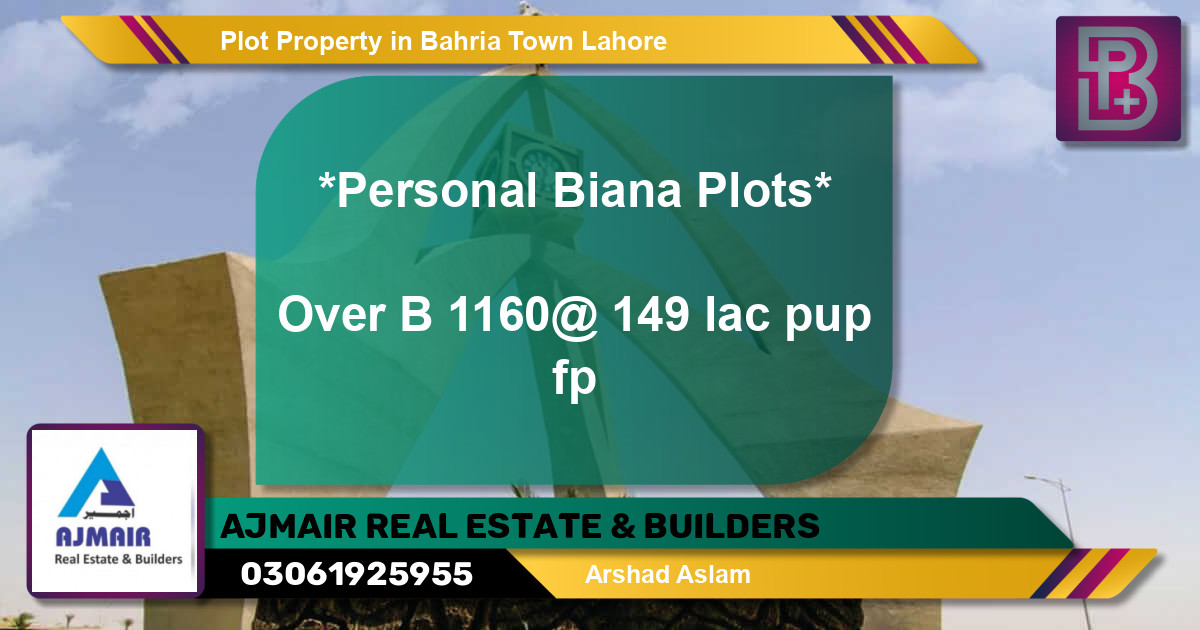 Residential Plot for Sale in Bahria Town, Lahore - (BP-64283)
