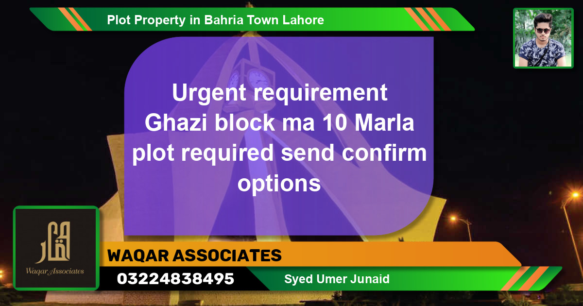 Residential Plot for Sale in Bahria Town, Lahore - (BP-64291)