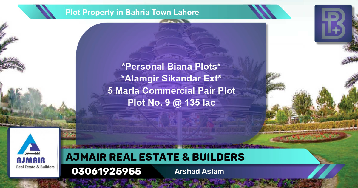 Commercial Plot for Sale in Bahria Town, Lahore - (BP-64293)