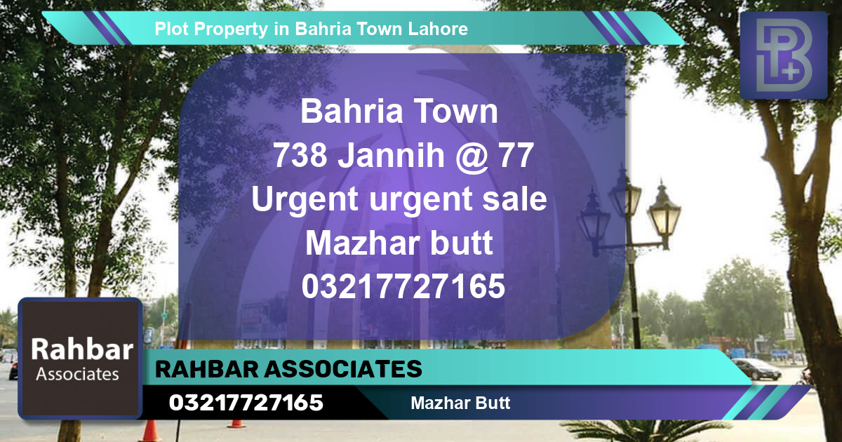 Residential Plot for Sale in Bahria Town, Lahore - (BP-64308)