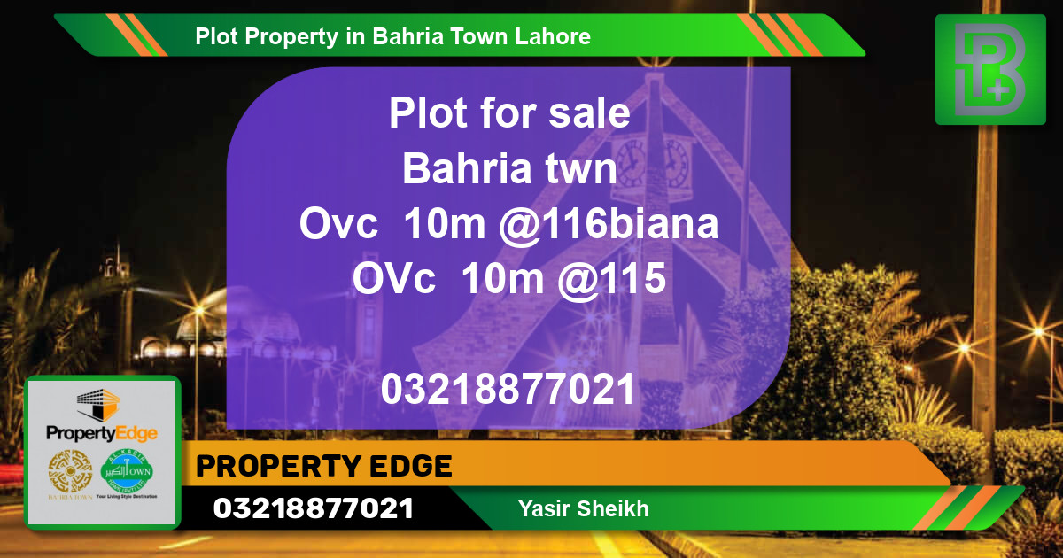 Residential Plot for Sale in Bahria Town, Lahore - (BP-64322)