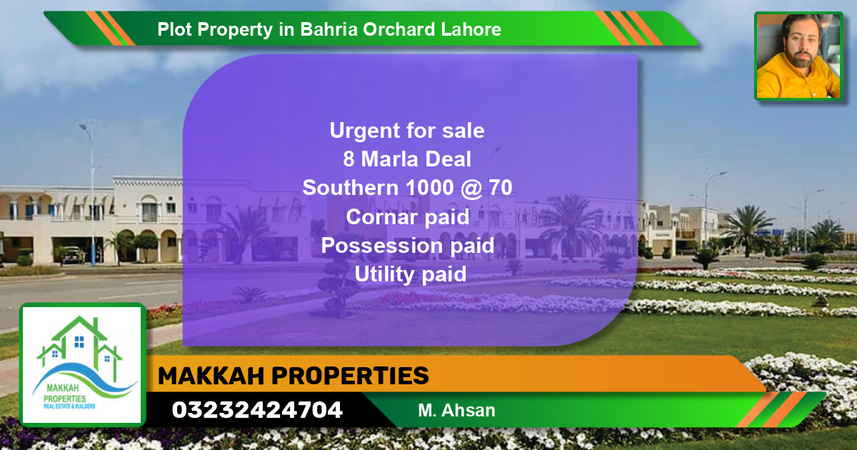 Residential Plot for Sale in Bahria Orchard, Lahore - (BP-64353)