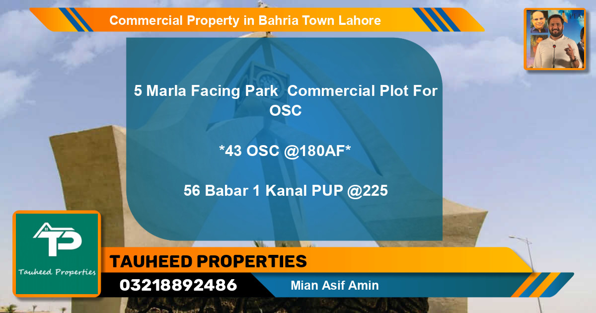 Commercial Property for Sale in Bahria Town, Lahore - (BP-64370)