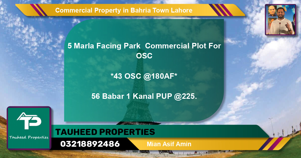 Commercial Property for Sale in Bahria Town, Lahore - (BP-64371)