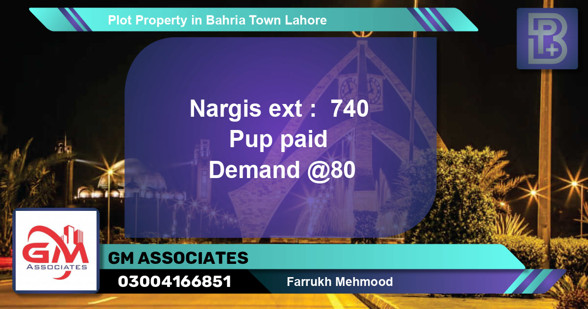 Residential Plot for Sale in Bahria Town, Lahore - (BP-64393)