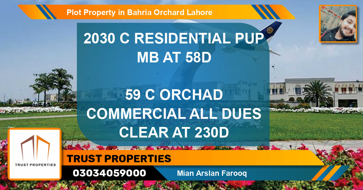 Commercial Plot for Sale in Bahria Orchard, Lahore - (BP-64400)