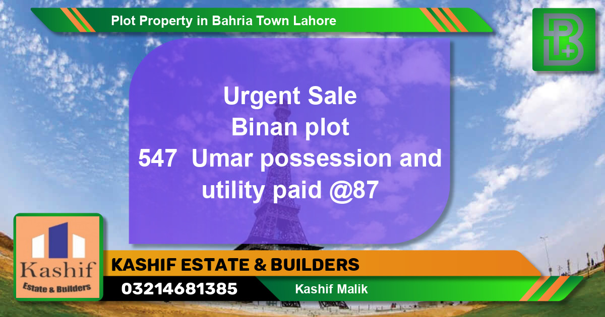 Residential Plot for Sale in Bahria Town, Lahore - (BP-64401)