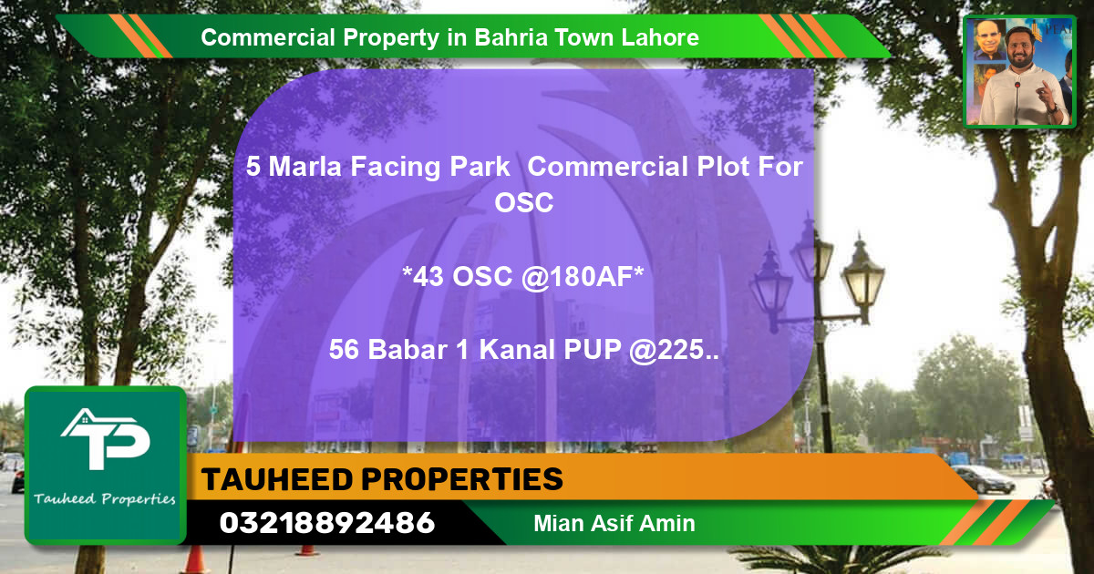Commercial Property for Sale in Bahria Town, Lahore - (BP-64415)