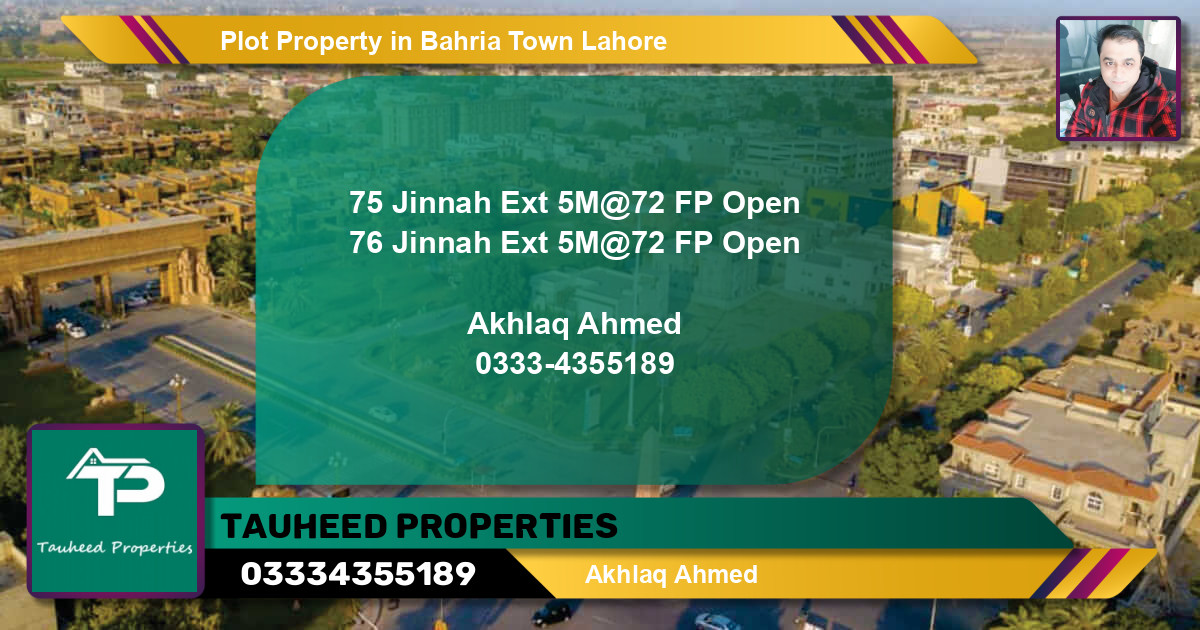 Residential Plot for Sale in Bahria Town, Lahore - (BP-64437)