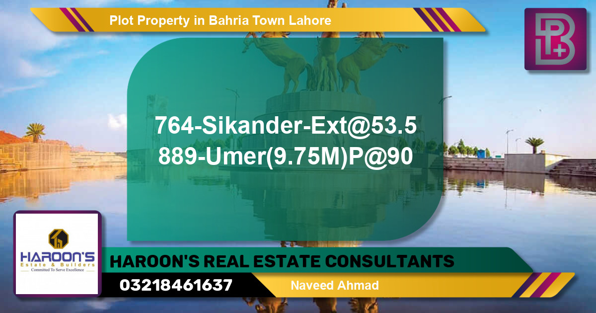 Residential Plot for Sale in Bahria Town, Lahore - (BP-64447)