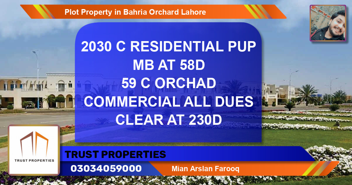 Commercial Plot for Sale in Bahria Orchard, Lahore - (BP-64483)