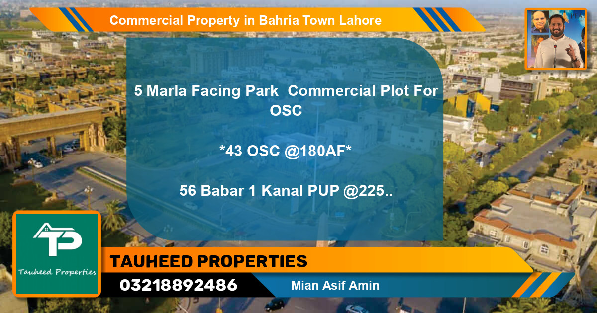 Commercial Property for Sale in Bahria Town, Lahore - (BP-64489)