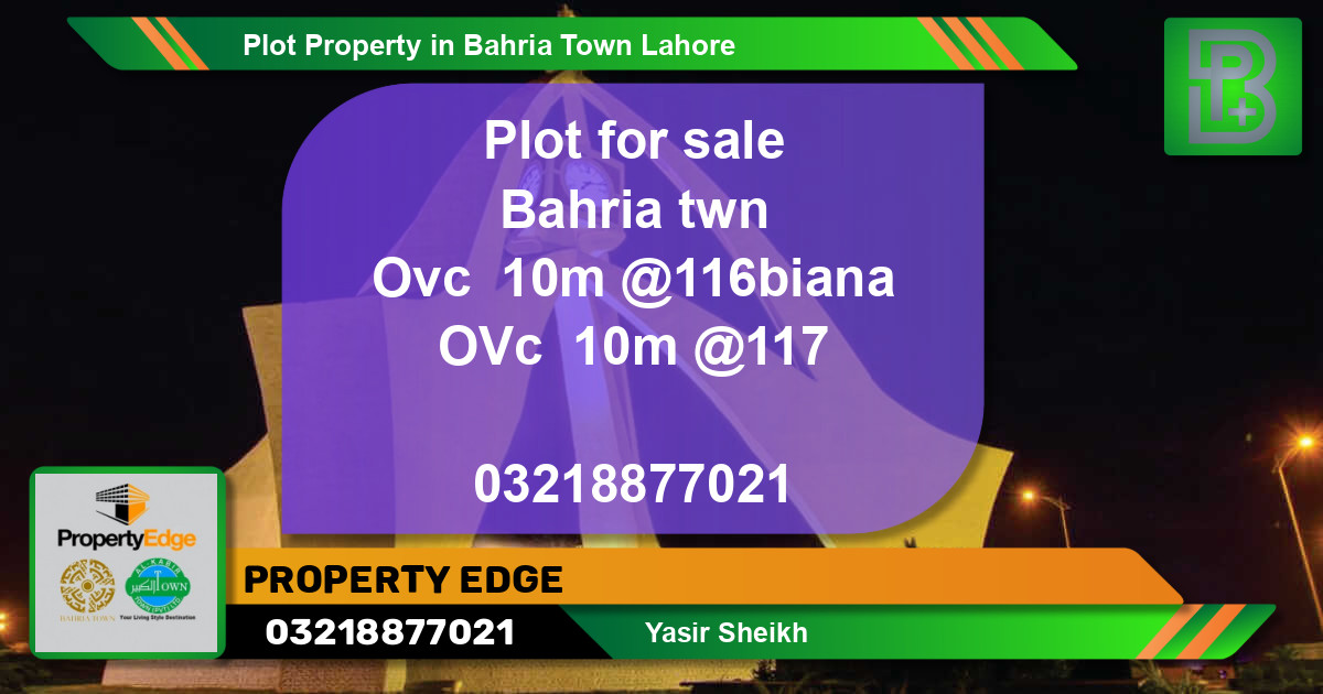 Residential Plot for Sale in Bahria Town, Lahore - (BP-64560)