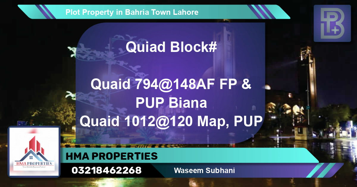 Residential Plot for Sale in Bahria Town, Lahore - (BP-64587)