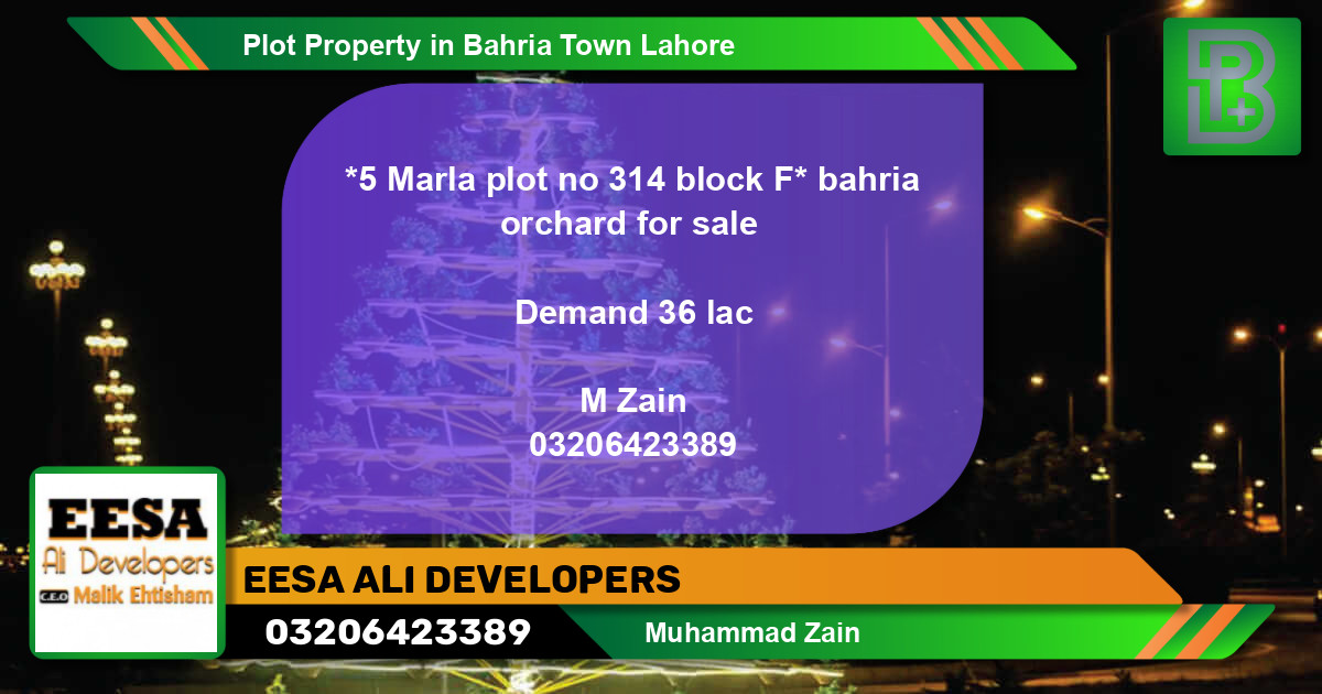 Residential Plot for Sale in Bahria Town, Lahore - (BP-64606)