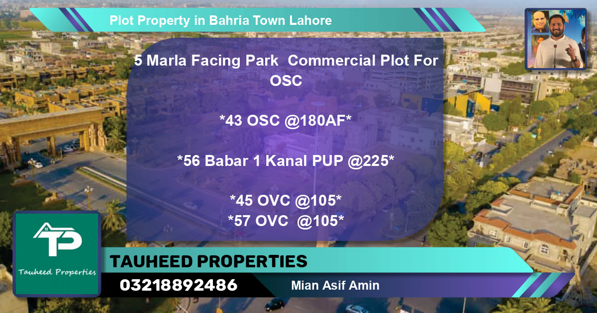 Commercial Plot for Sale in Bahria Town, Lahore - (BP-64633)
