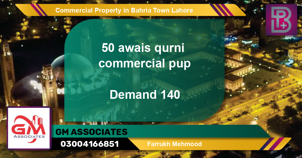 Commercial Property for Sale in Bahria Town, Lahore - (BP-64700)