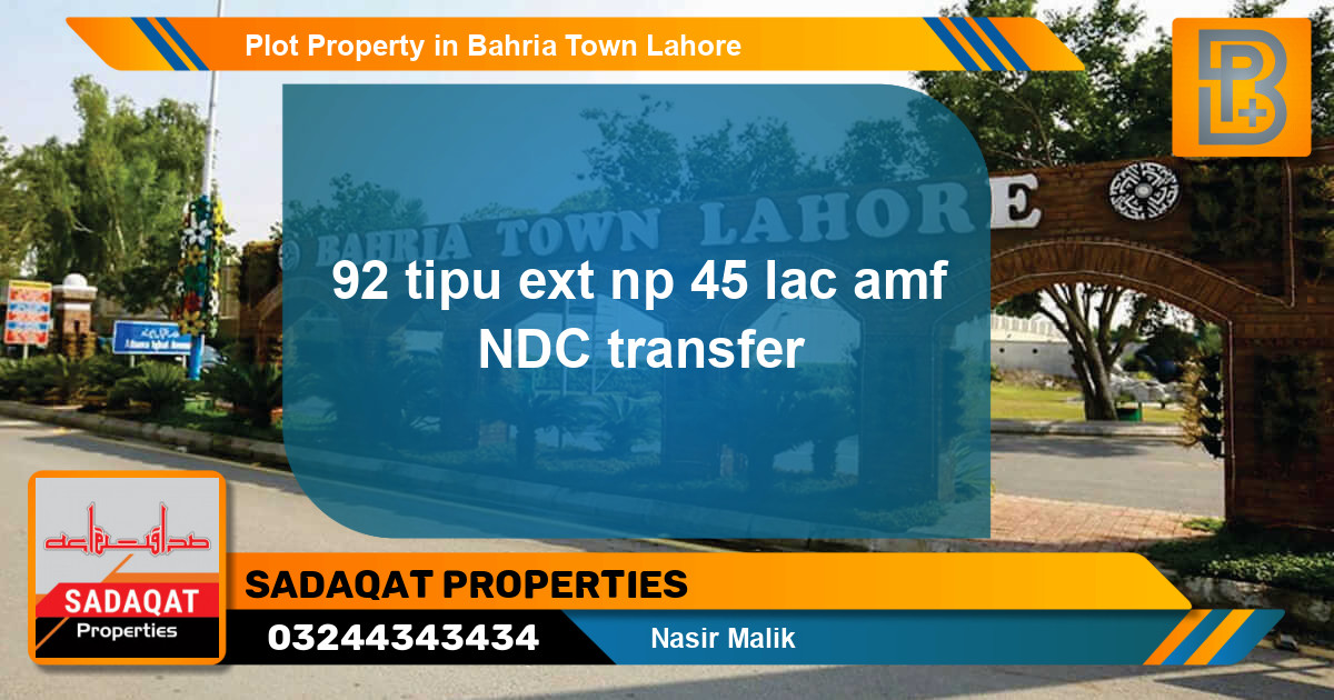 Residential Plot for Sale in Bahria Town, Lahore - (BP-64703)