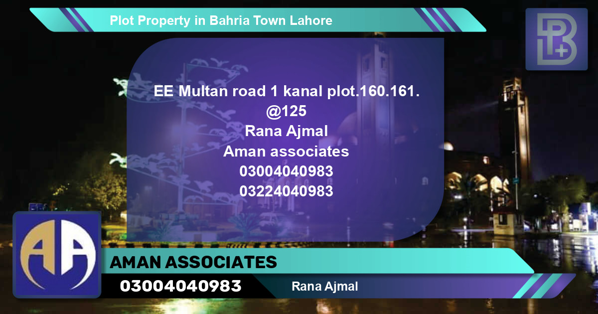 Residential Plot for Sale in Bahria Town, Lahore - (BP-64706)