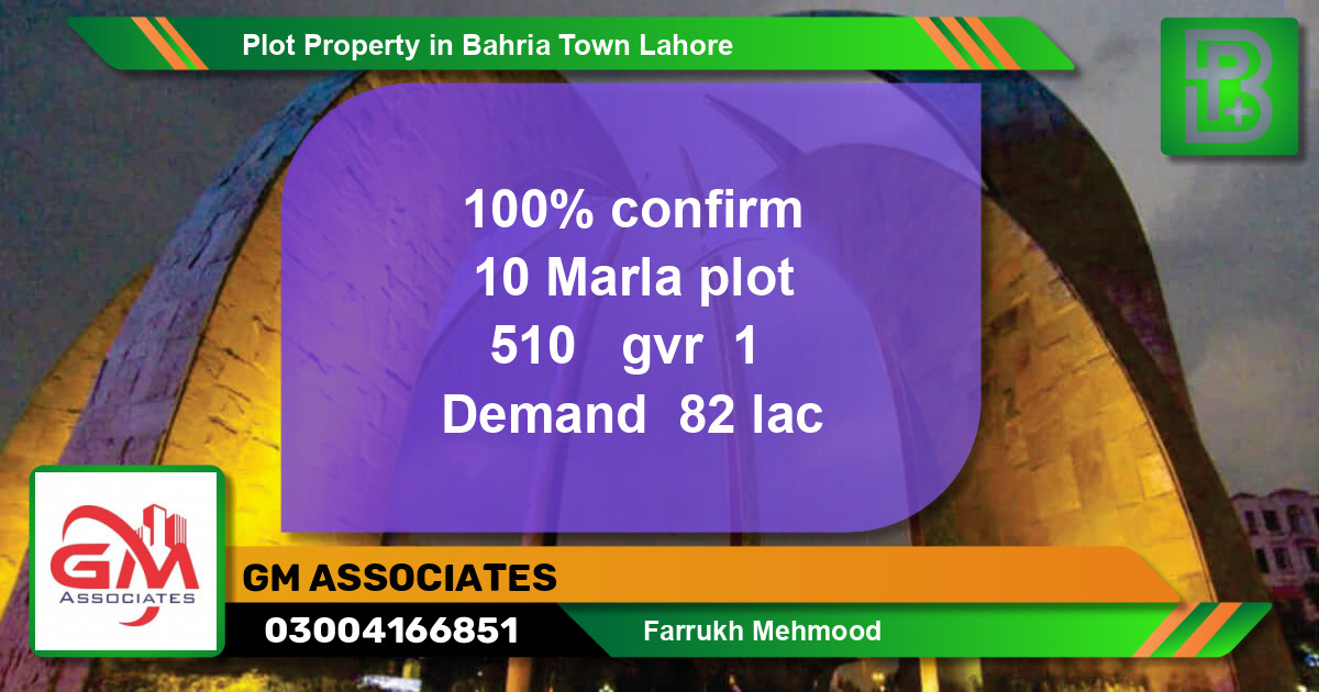 Residential Plot for Sale in Bahria Town, Lahore - (BP-64716)