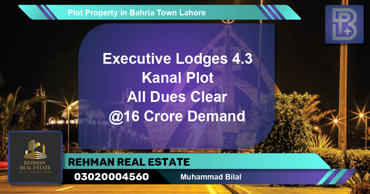 Residential Plot for Sale in Bahria Town, Lahore - (BP-64717)