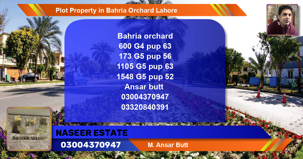 Residential Plot for Sale in Bahria Orchard, Lahore - (BP-64718)