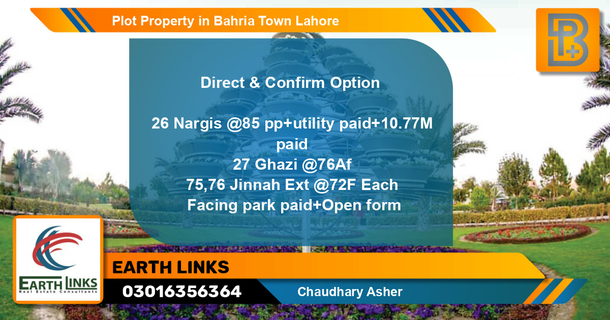 Residential Plot for Sale in Bahria Town, Lahore - (BP-64738)