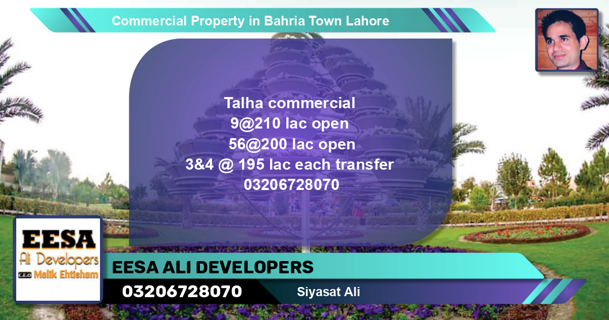 Commercial Property for Sale in Bahria Town, Lahore - (BP-64788)