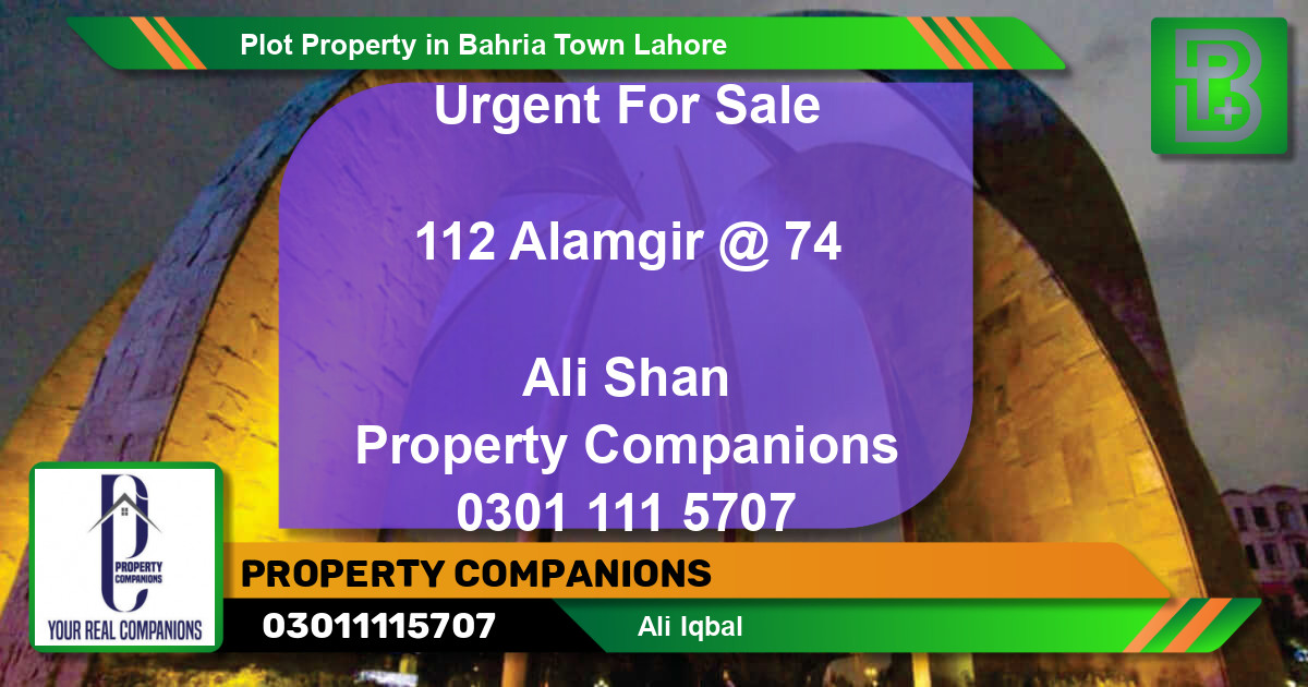Residential Plot for Sale in Bahria Town, Lahore - (BP-64827)