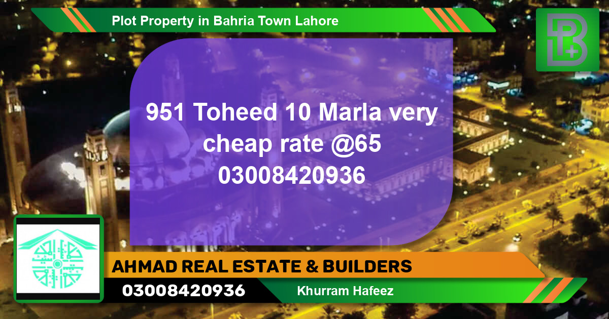 Residential Plot for Sale in Bahria Town, Lahore - (BP-64839)