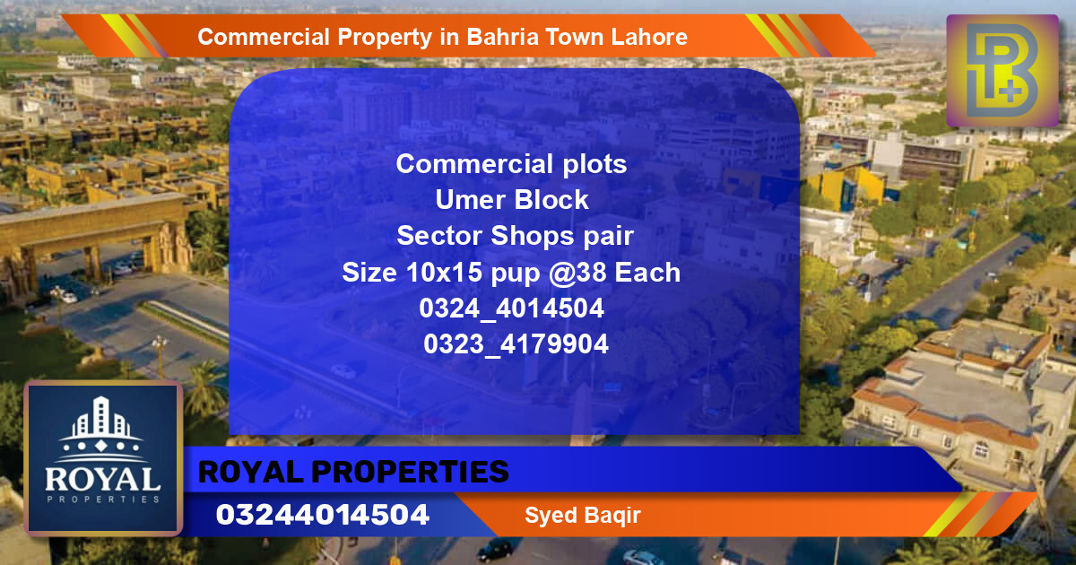 Commercial Property for Sale in Bahria Town, Lahore - (BP-64860)
