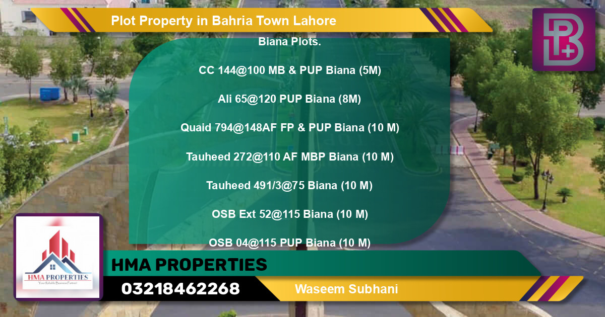 Residential Plot for Sale in Bahria Town, Lahore - (BP-64895)